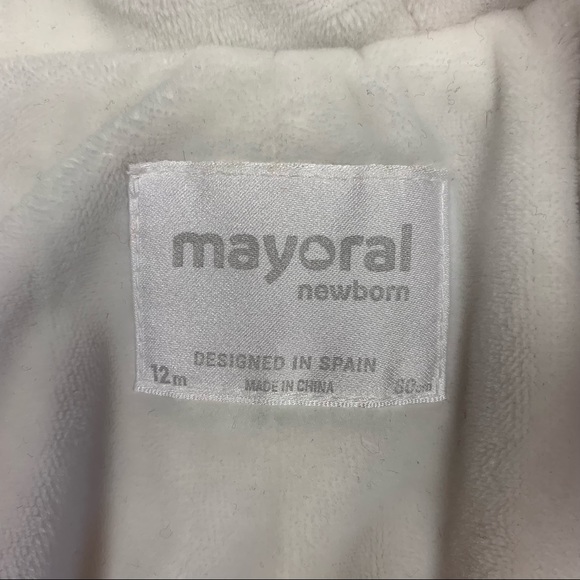 Mayoral designer bunny snowsuit with booties and mitts (12 Months) - Picture 4 of 6